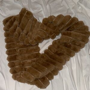 Plush Faux Fur Brown infinity Scarf/Wrap